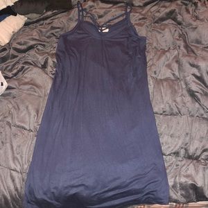 Grey-Blue Tight Midlength Dress